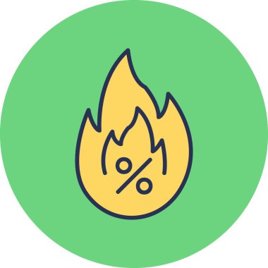 Tek simgenin vektör illüstrasyonu