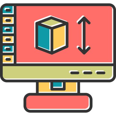 Bilgisayar monitörü. Web simgesi