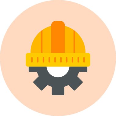 Miğfer. Web simgesi basit illüstrasyon