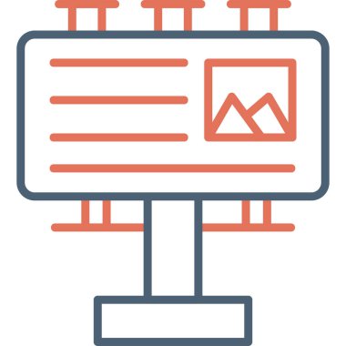 Modern Billboard simgesinin vektör illüstrasyonu