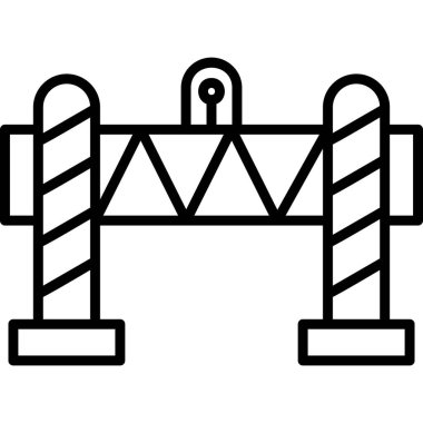 Bariyer. Web simgesi basit illüstrasyon