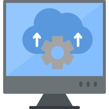 vector cloud technology icon illustration