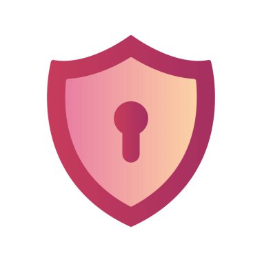 asma kilit ikon vektör illüstrasyon tasarımı ile kalkan