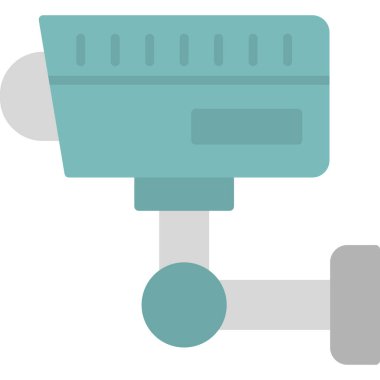 CCTV kamera simgesi, vektör illüstrasyonu basit tasarım