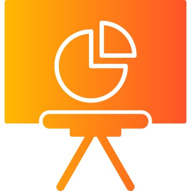 İş ve finans dairesi ikonu. vektör illüstrasyonu