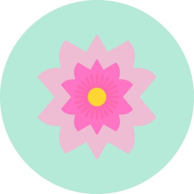 Çiçek. Web simgesi basit illüstrasyon