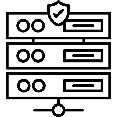Sunucu. Web simgesi basit illüstrasyon