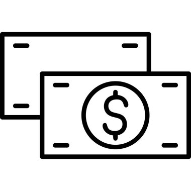 Para için. Web simgesi basit illüstrasyon