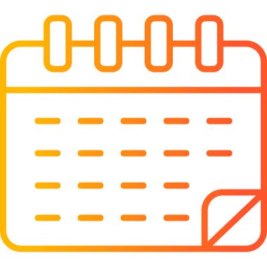 Takvim simgesi, vektör illüstrasyonu basit tasarım