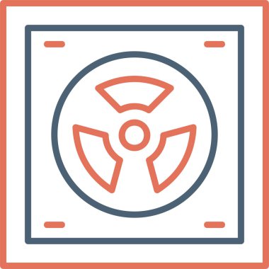 Radyasyon ikonu. Web basit illüstrasyonu