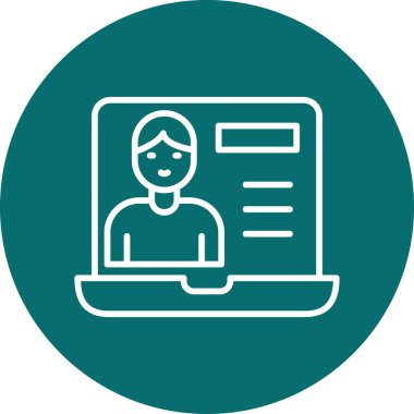 çevrimiçi eğitim simgesinin vektör illüstrasyonu