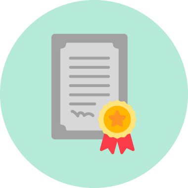 Sertifika. Web simgesi basit tasarım 