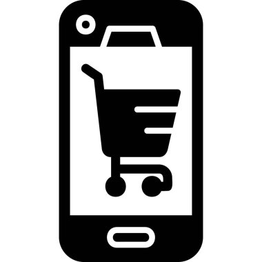 Çevrimiçi Shop Web simgesi basit illüstrasyon