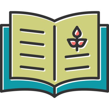 Kitap. Web simgesi basit illüstrasyon