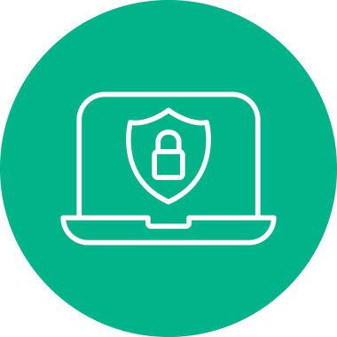 Data Security modern simgesinin vektör illüstrasyonu