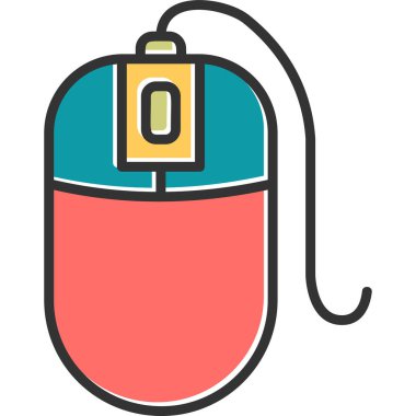 fare düz vektör simgesi