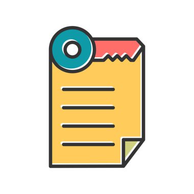 Belge simgesinin vektör illüstrasyonu