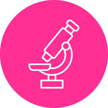 Mikroskop. Web simgesi basit illüstrasyon