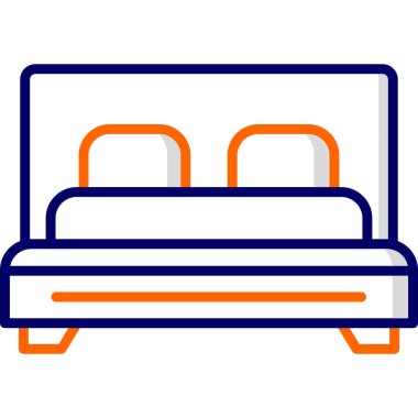 Yatağa. Web simgesi basit illüstrasyon