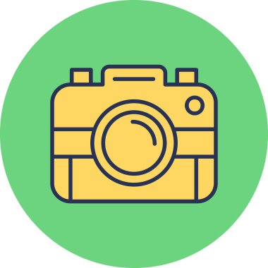 profesyonel dijital fotoğraf makinesi, illüstrasyon simgesi