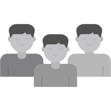grup insan, web basit illüstrasyon