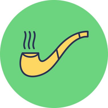 Sigara içiyor. Web simgesi basit tasarım