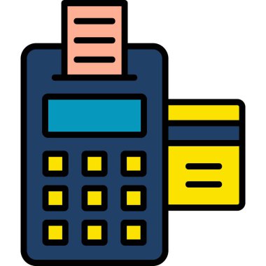 ATM 'de. Web simgesi basit illüstrasyon