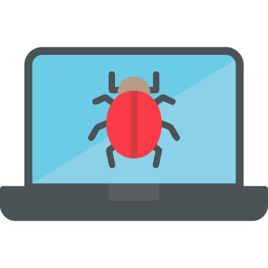 Kötü amaçlı web simgesi basit illüstrasyon