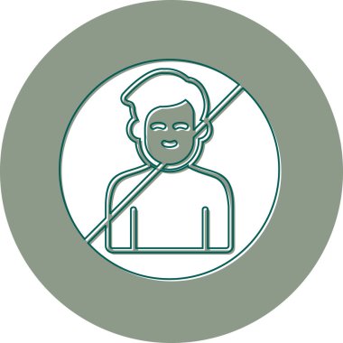 Man Kara Liste simgesinin vektör illüstrasyonu