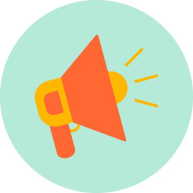 Megafon ikonu vektör illüstrasyonu