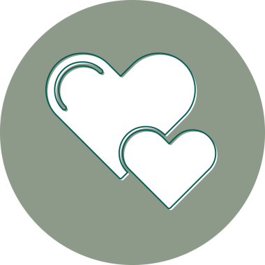 Kalp modern simge, vektör illüstrasyonu 