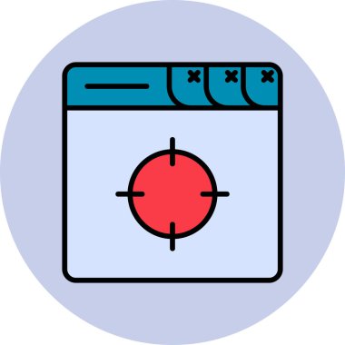 hedef simge vektör illüstrasyonu