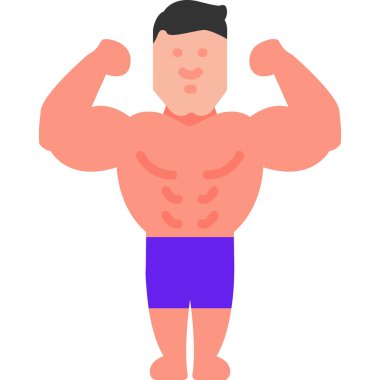 Vücut geliştirici. Web simgesi basit tasarım