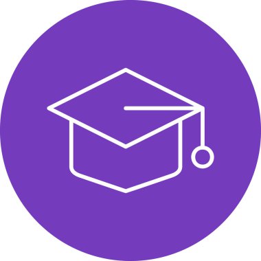 Mortarboard simge vektör illüstrasyonu