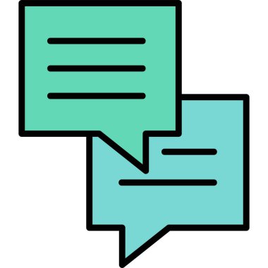 Konuş. Web simgesi basit illüstrasyon