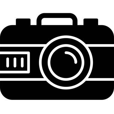 hipster film kamerası, illüstrasyon simgesi