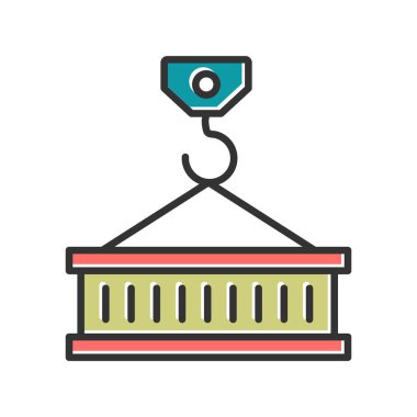 Girder simgesi. Beyaz arkaplanda izole edilmiş vektör illüstrasyonu.