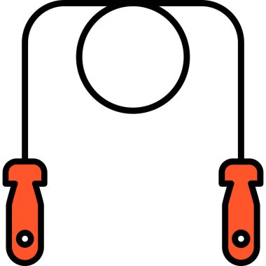 İp simgesi vektör illüstrasyonu atlanıyor