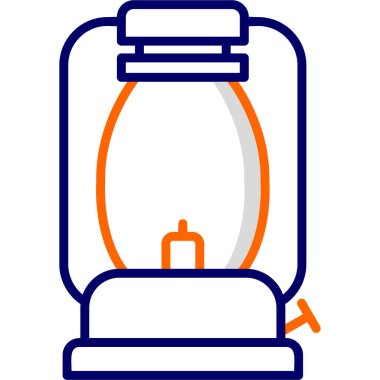 gaz lambası, düz vektör simgesi