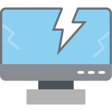 Bilgisayar. Web simgesi basit illüstrasyon 