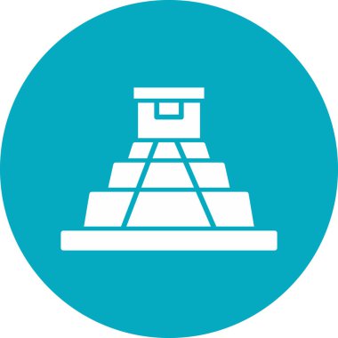 Piramit. Web simgesi basit illüstrasyon