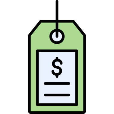 Fiyat Etiketi simgesi, vektör illüstrasyonu basit tasarım