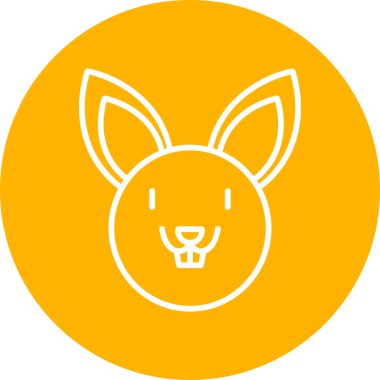 Şirin tavşan ağı simgesi basit bir illüstrasyon