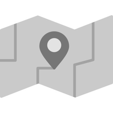 Harita simgesi, konum belirleyici sembol. düz dizayn.