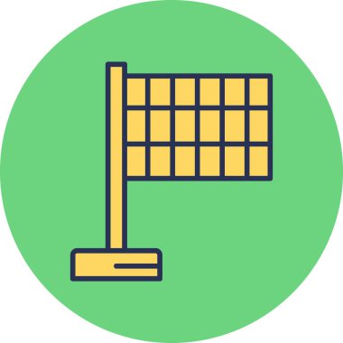 Bayrak. Web simgesi basit illüstrasyon 