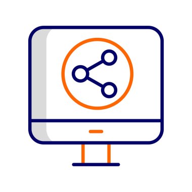 Bilgisayar. Web simgesi basit illüstrasyon