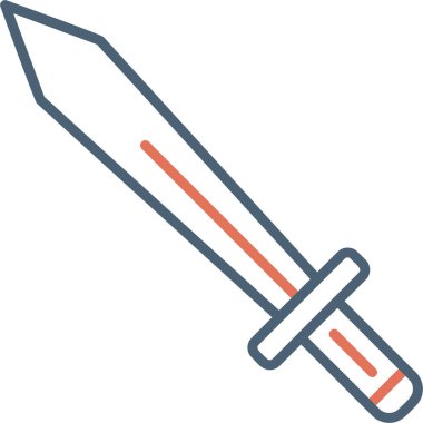 Kılıç. Web simgesi basit illüstrasyon