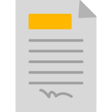 Contract icon, vector illustration simple design