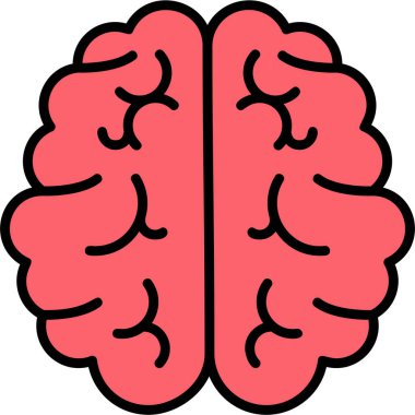  Beyin ikonu. Basit resimleme