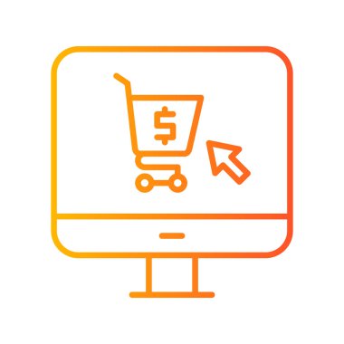 Online Shopping web icon, vector illustration